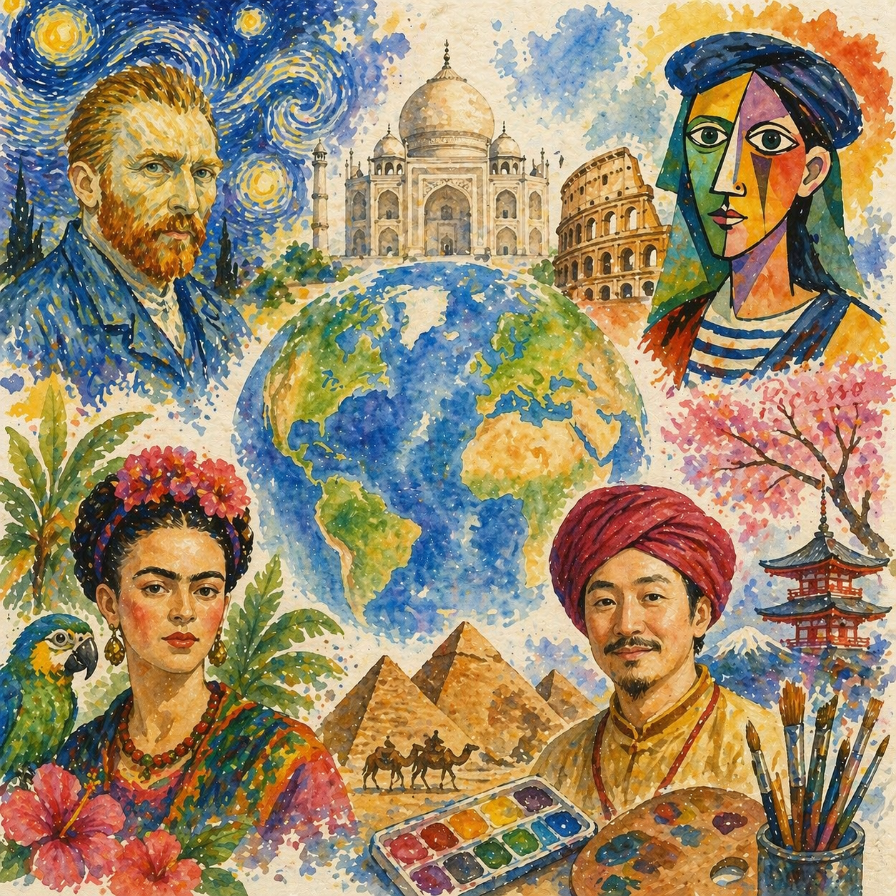 Around the world Art Camp (June 22–26)