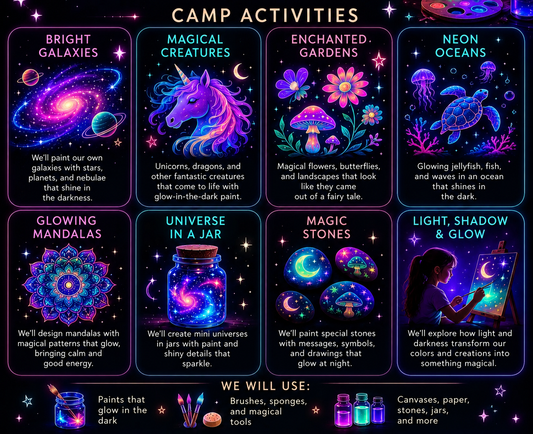 Glow and Magic Art Camp (July 6- 10)