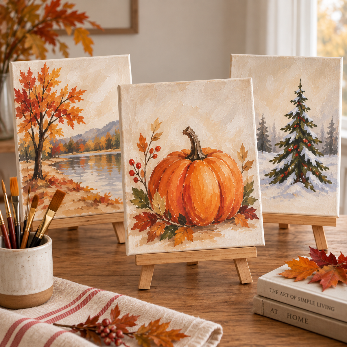 Seasonal Acrylics ~ Fall, Thanksgiving & Christmas