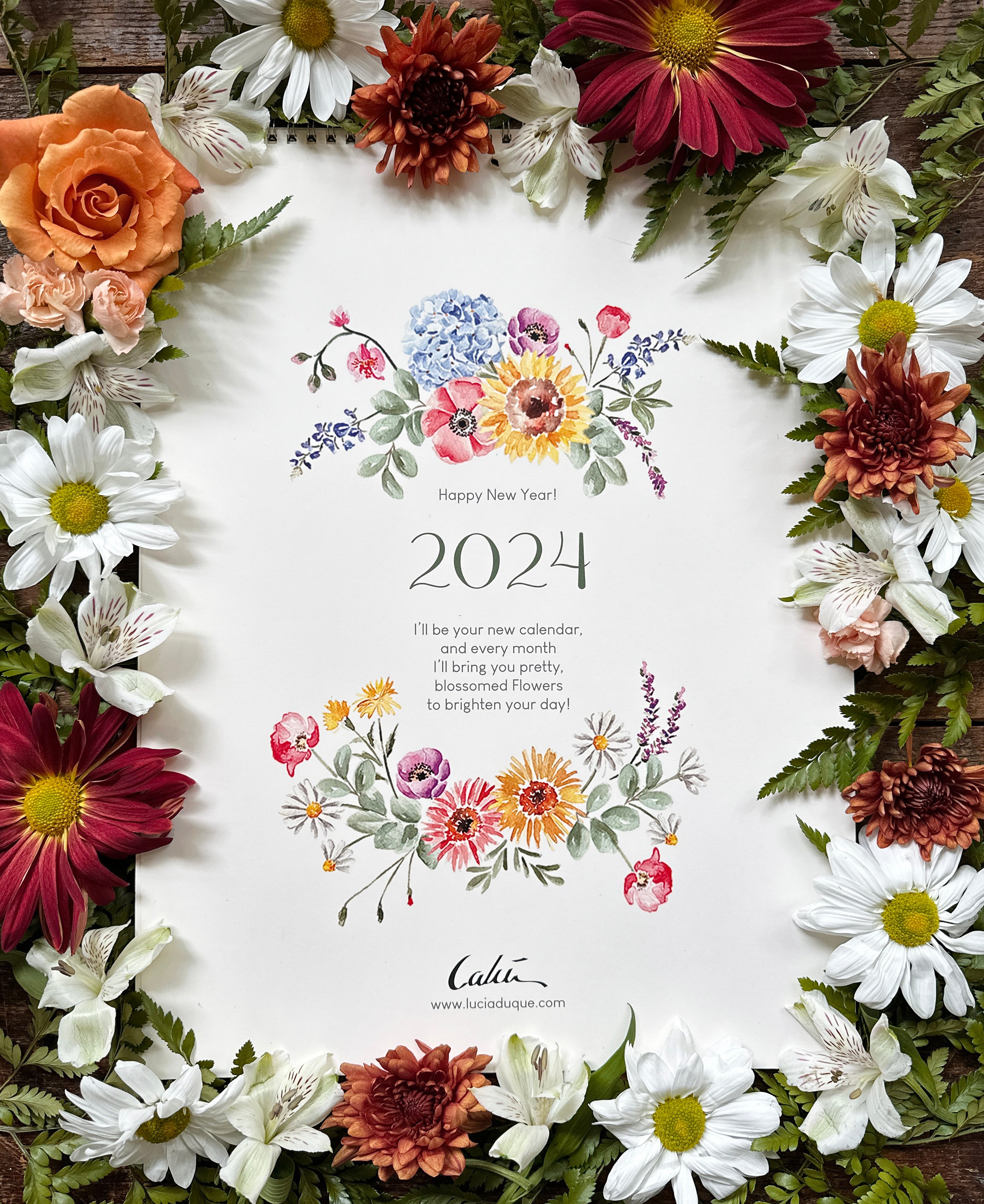 2024 Wall Floral Calendar – Lucia Duque