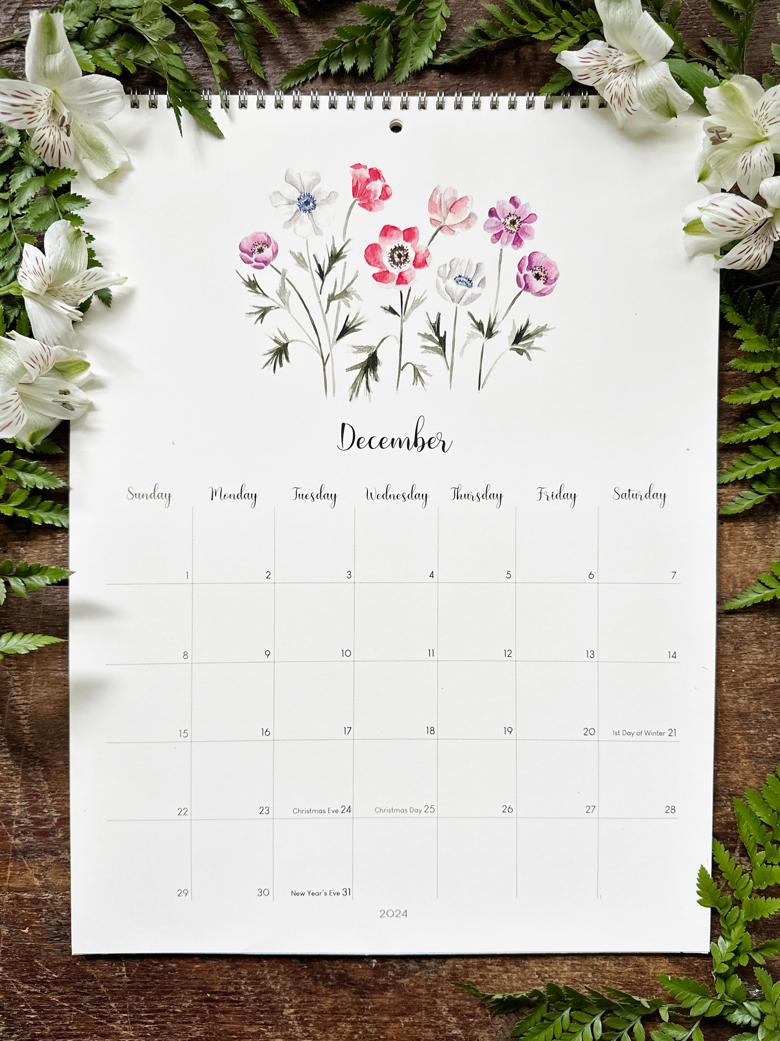 2024 Wall Floral Calendar – Lucia Duque