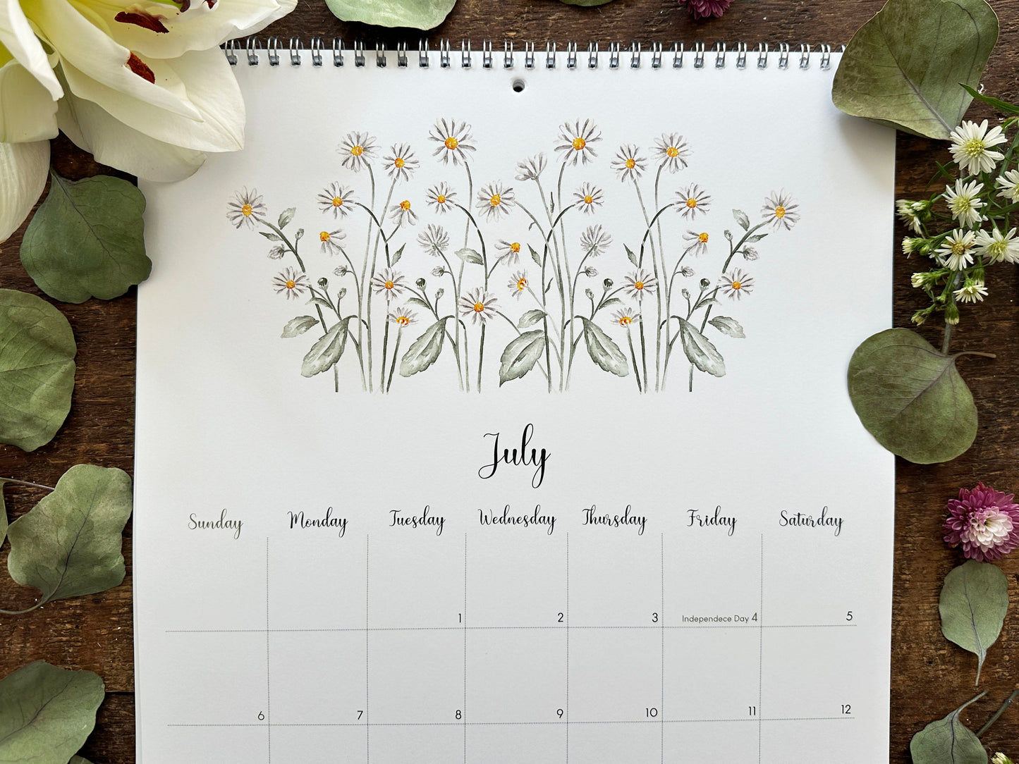 2025 Floral Wall Calendar