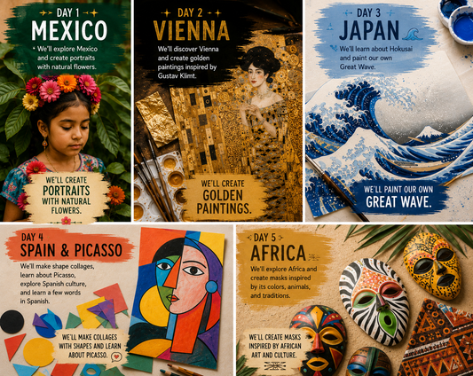 Around the world Art Camp (June 22–26)