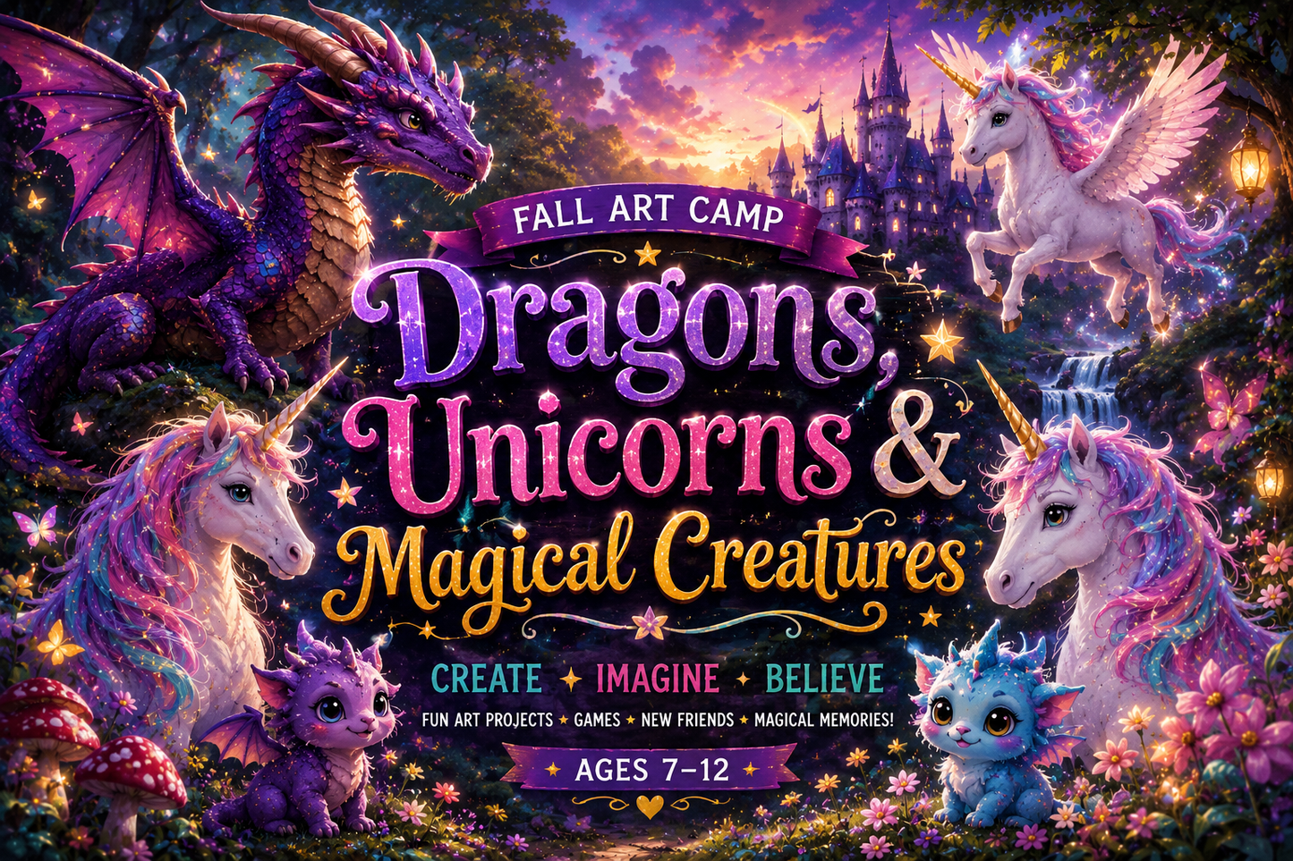 Dragons, Unicorns & Magical Creatures Art Camp (Sept. 30th- Oct. 2nd)