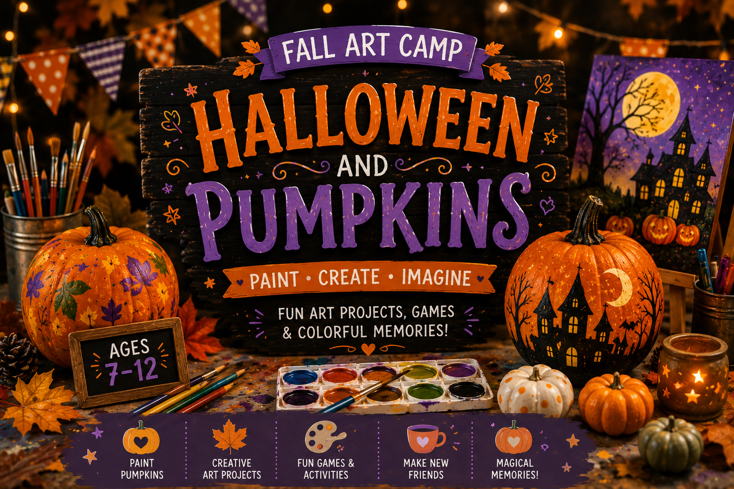 Pumpkins & Halloween Art Camp (Oct. 7th–10th)