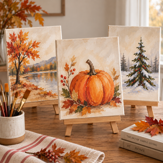 Seasinal Acrylics ~ Fall, Thanksgiving & Christmas