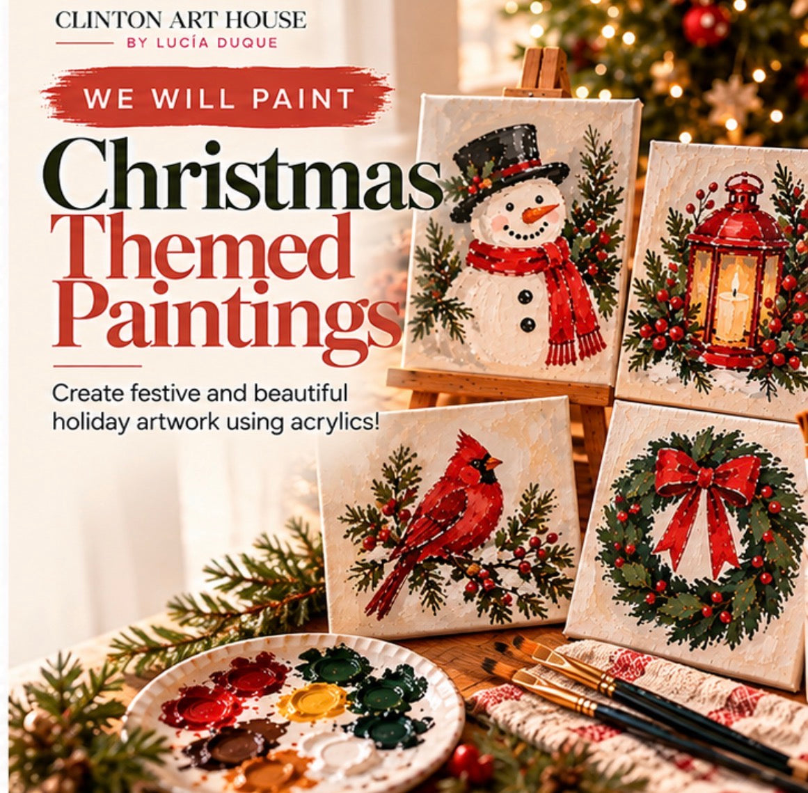 Seasonal Acrylics ~ Fall, Thanksgiving & Christmas