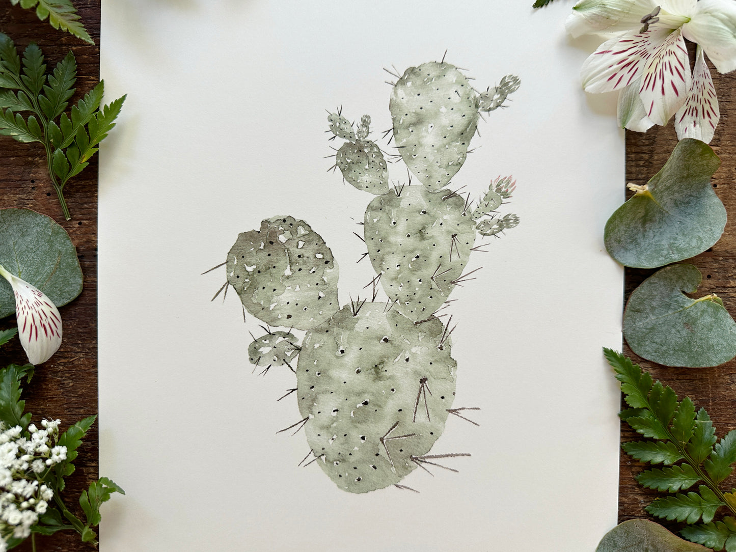 Prickly Pear Cactus Print