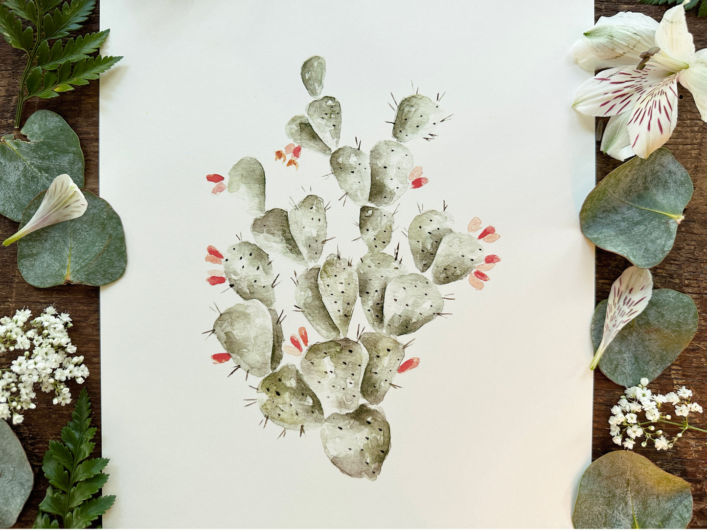 Prickly Fruit Cactus Print