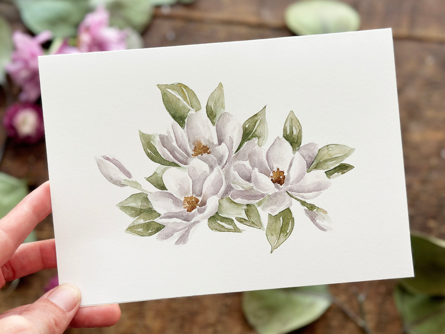 Magnolias Greeting Card