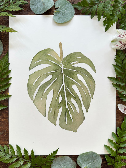 Monstera Leaf Print