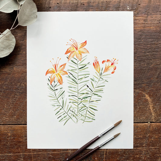 Orange Lily Print